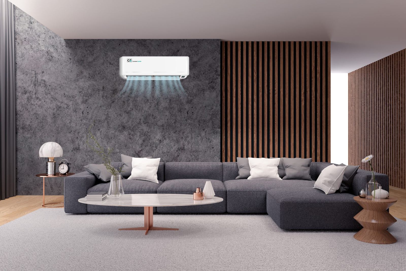 Klimaanlage im modernen Wohnzimmer