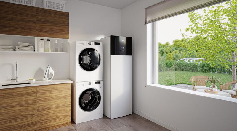 Compact indoor unit in the utility room