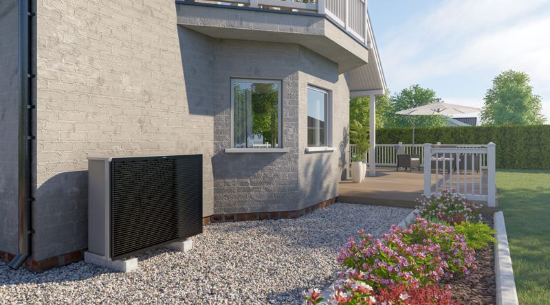 Outdoor unit next to the terrace